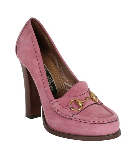 gucci loafer pump|Gucci suede loafers.